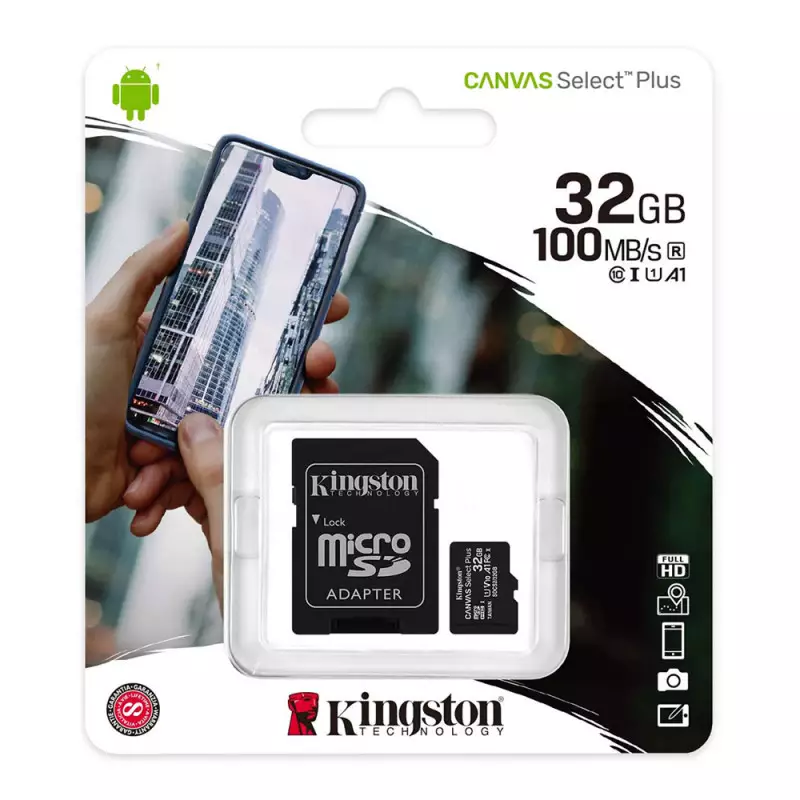 Kingston 32GB Canvas Select Plus Micro SDXC + Adapter SDCS2/32GB