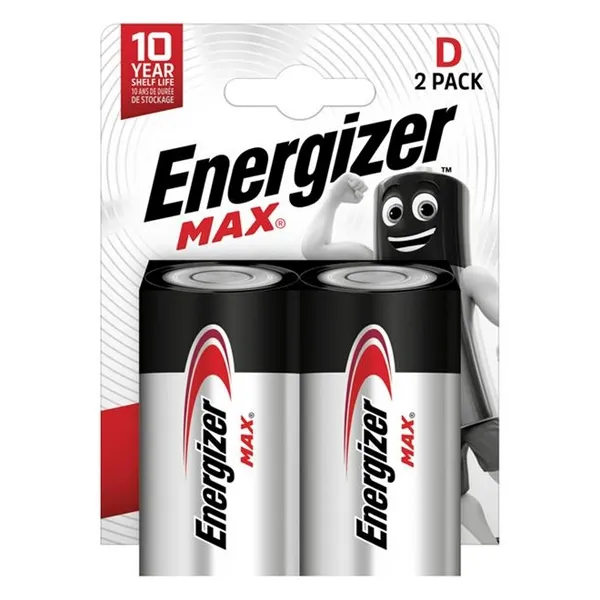 Energizer Alkaline Max D/LR20 FSB2 Pack of 2