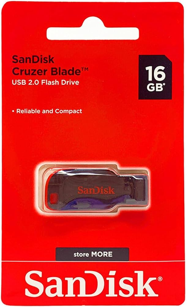 SanDisk 16GB Cruzer Blade USB Stick SDCZ50-016G-B35