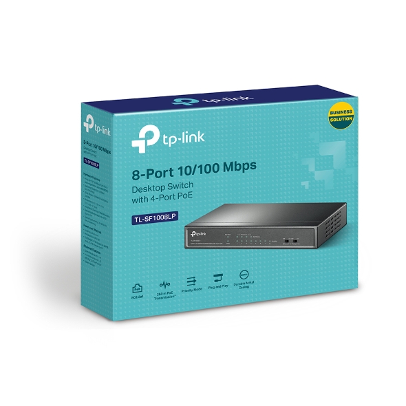 TP-Link TL-SF1008LP 8 Port Desktop PoE Switch with 4-Port PoE