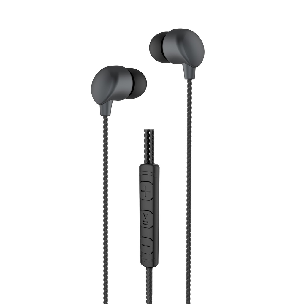 Audeeo Metallic Wired Earphones Black