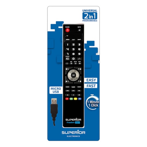 [LTF-EVA-SUP-FREE2IN1] SUPERIOR Universal Remote PROG. BY PC / USB