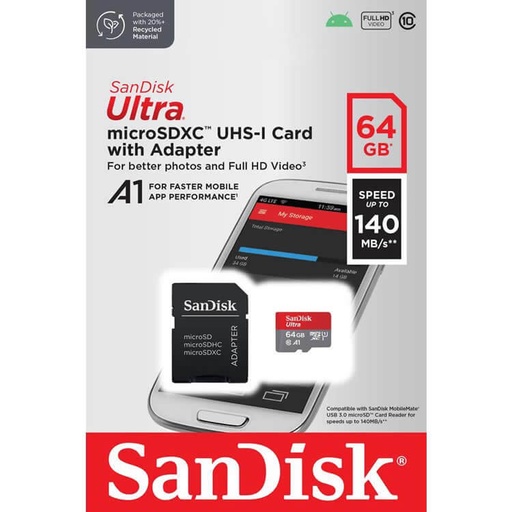 [SAN-49503] SanDisk 64GB MICROSDHC ULTRA SDSQUAB-064G-GN6MA