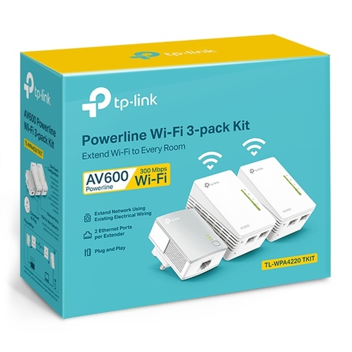 [TP-NET-TP-TLWPA4220X3TS] TP-Link TL-WPA4220 (UK) KIT Powerline 3-PACK